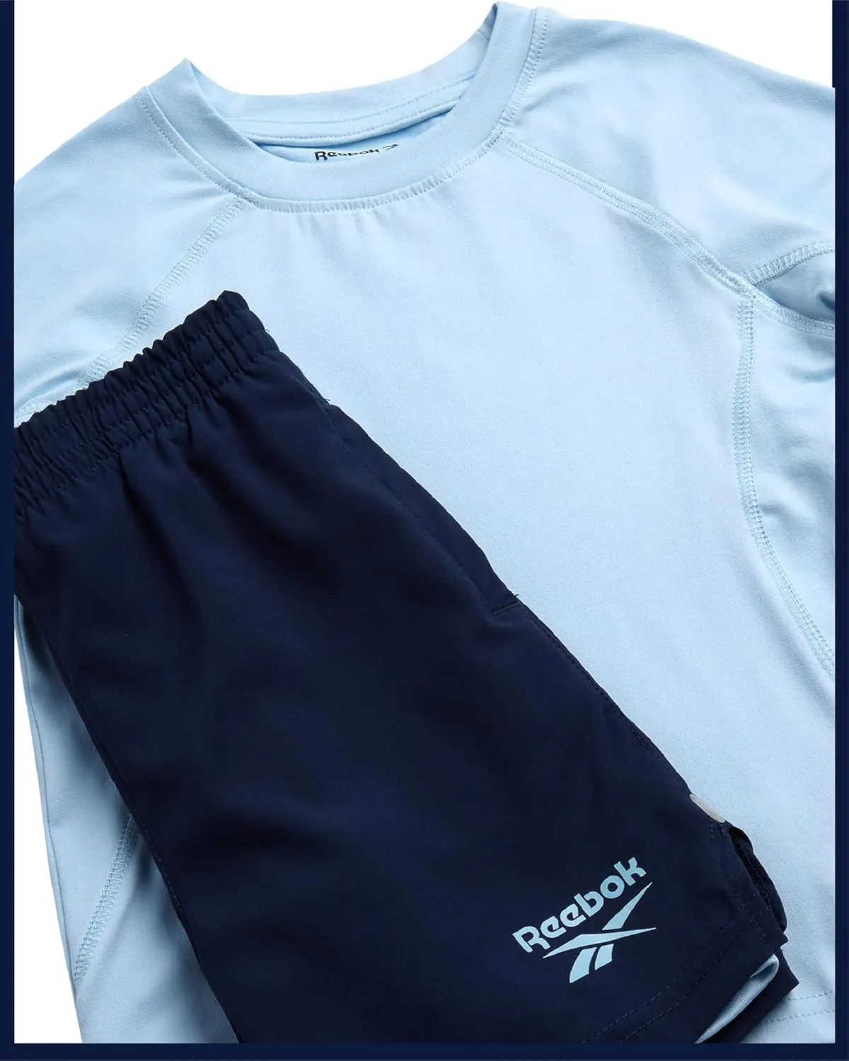 Reebok Toddler Boys Short Set - 2 Piece Summer Outfit with T-Shirt and Shorts - Activewear Clothes for Toddler & Little Boys