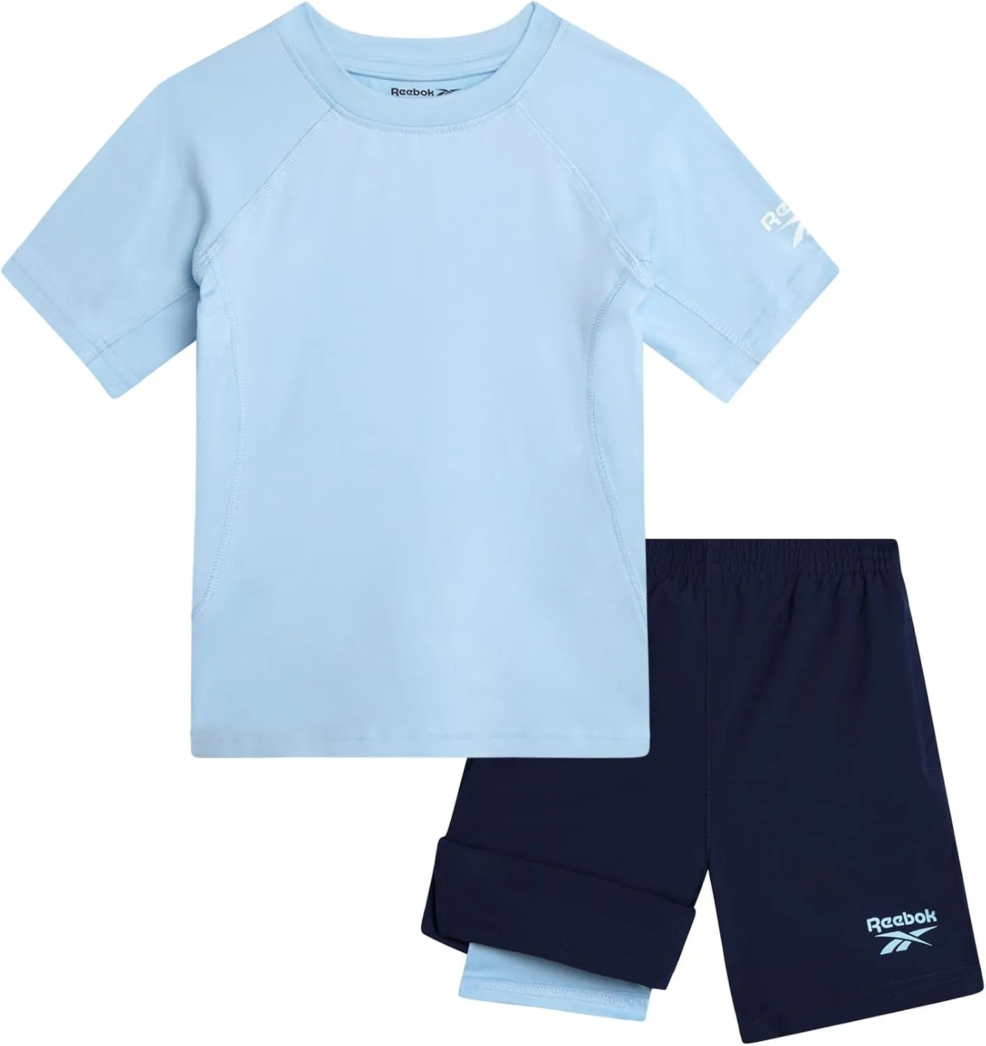 Reebok Toddler Boys Short Set - 2 Piece Summer Outfit with T-Shirt and Shorts - Activewear Clothes for Toddler & Little Boys