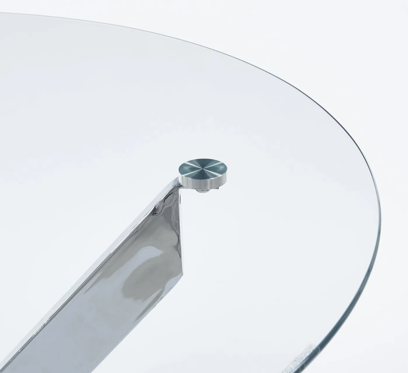 Round Glass Dining Table,Dining Room Table with Tempered Glass Tabletop and Metal Legs, Modern Style Glass Kitchen Table for Home, Kitchen, Dining Room