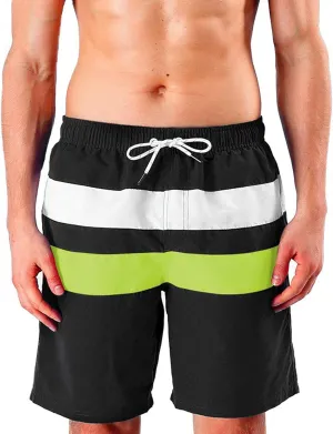 RTRDE Men's Swim Shorts Trunks Quick Dry Beach Shorts with Pockets Swimming, L-4XL