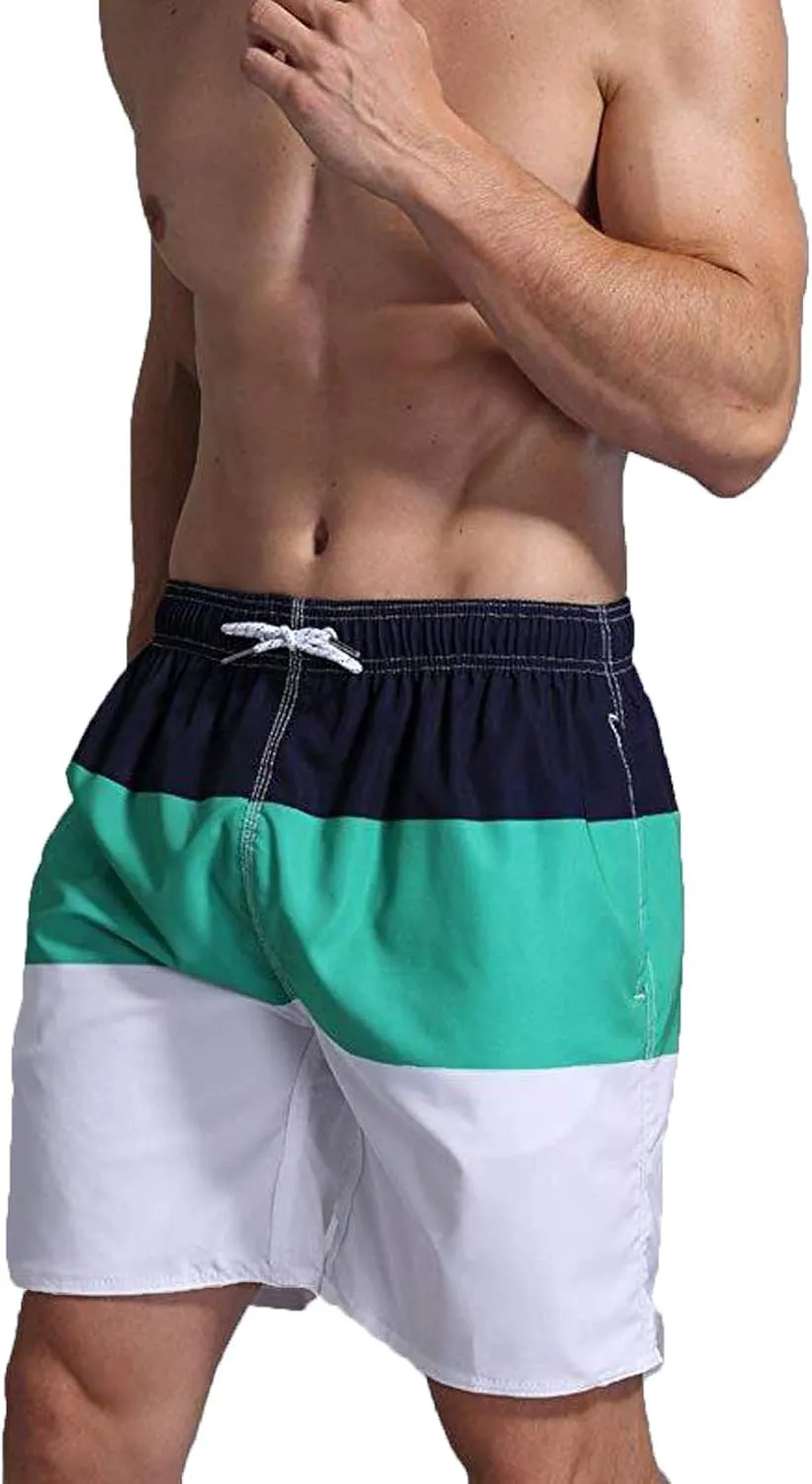 RTRDE Men's Swim Shorts Trunks Quick Dry Beach Shorts with Pockets Swimming, L-4XL