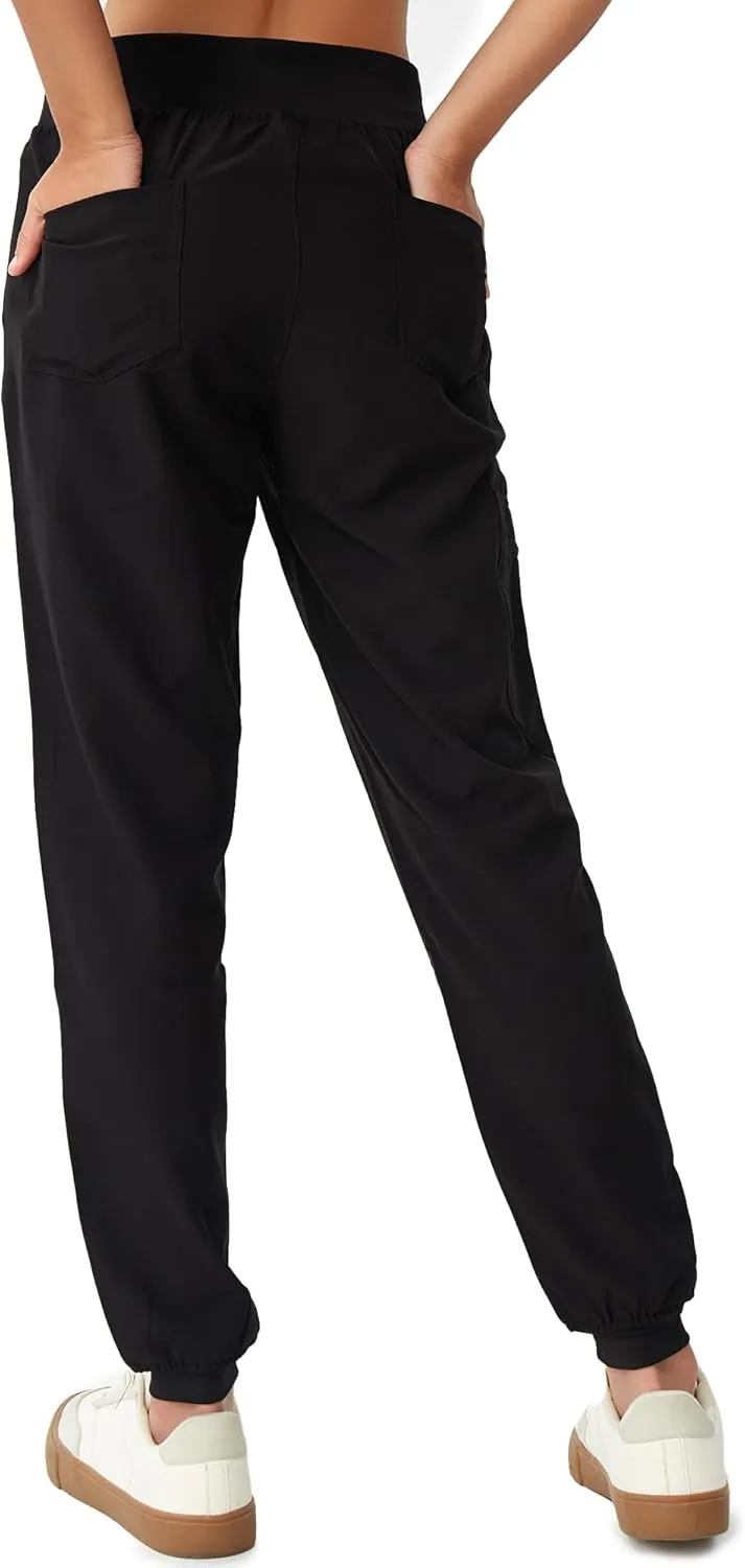 Scrubs for Women, Stretchy Yoga Pants with 5 Pockets, Cargo Jogger Scrub Pants for Women