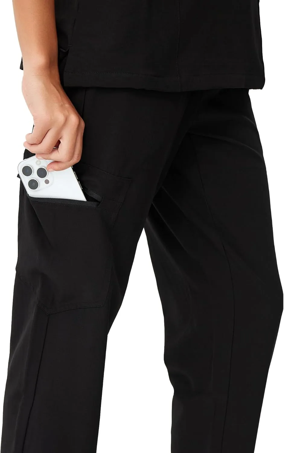 Scrubs for Women, Stretchy Yoga Pants with 5 Pockets, Cargo Jogger Scrub Pants for Women