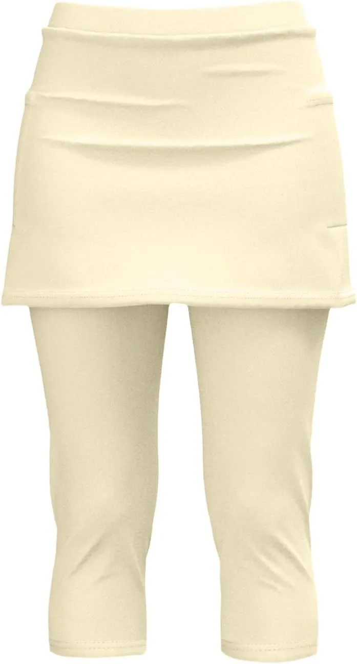 Skirt Leggings for Women Capris Hight Waist Tummy Control Leggings Workout Yoga Pickleball Tennis Skorts with Skirt