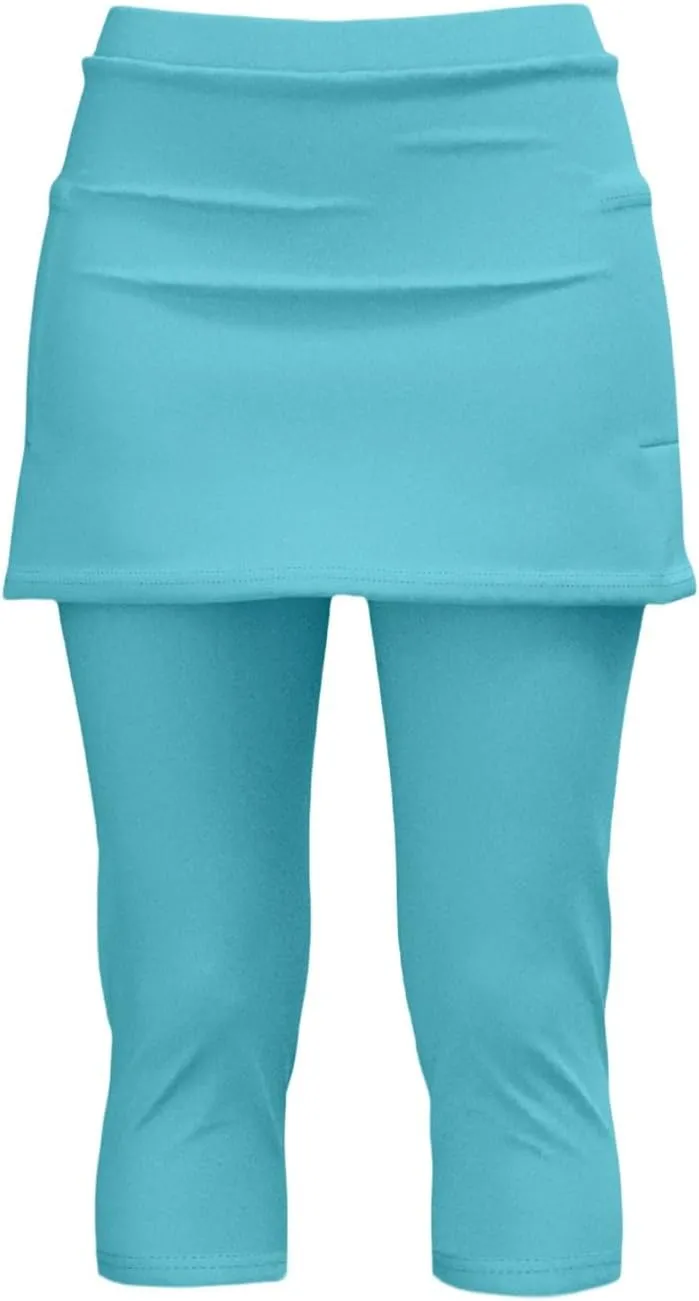 Skirt Pants for Women 2025 Summer Hight Waisted Tummy Control Tennis Golf Skorts Cute Yoga Capri Leggings with Skirts