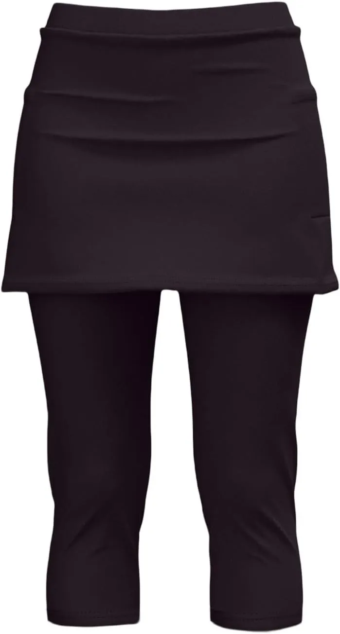 Skirted Leggings for Women 2025 Plus Size Tennis Golf Short Skort Capris Gym Tennis Yoga Athletic Legging with Skirts