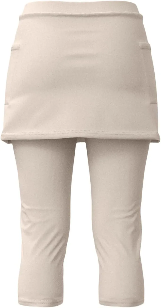 Skirted Leggings for Women 2025 Summer Golf Skorts Capris Gym Tennis Stretchy Soft Yoga Workout Legging with Skirts