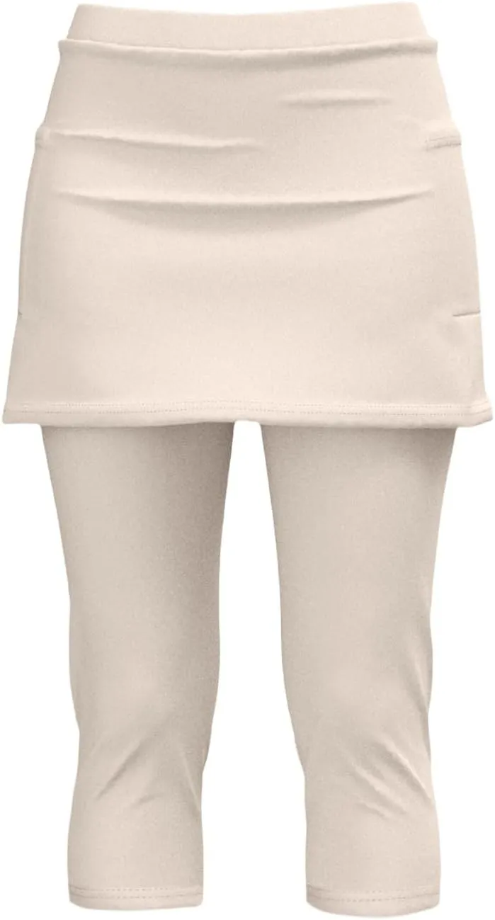 Skirted Leggings for Women 2025 Summer Golf Skorts Capris Gym Tennis Stretchy Soft Yoga Workout Legging with Skirts