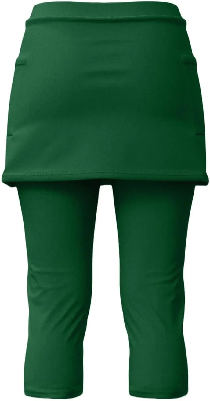 Skirted Leggings for Women 2025 Tennis Golf Skorts Capris Pickleball Clothing Outfits Gym Yoga Leggings with Skirts