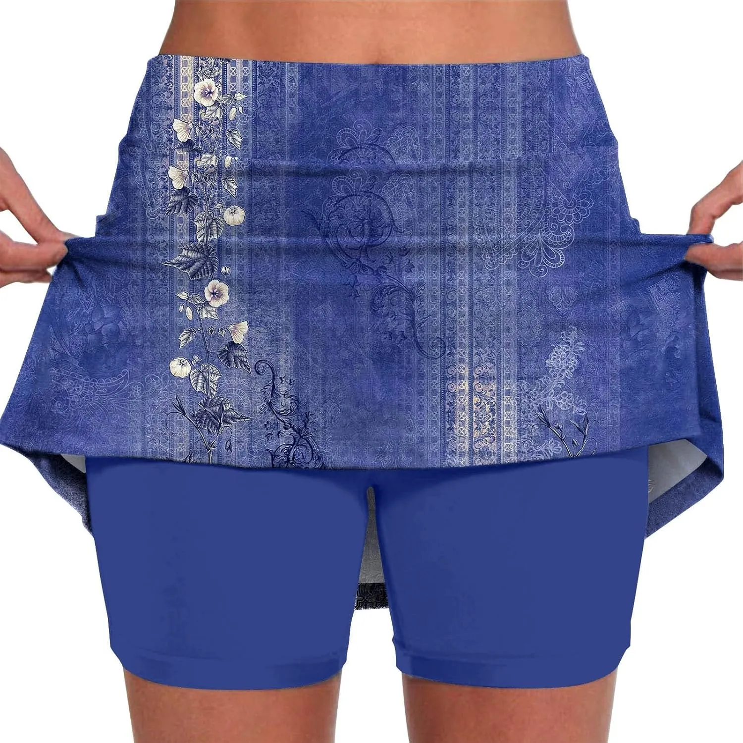 Skorts for Woman Tennis Skirt High Waisted Workout Golf Skorts with Shorts Underneath Quick Dry Gym Athletic Running Skirts