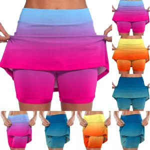 Skorts for Woman Tennis Skirt High Waisted Workout Golf Skorts with Shorts Underneath Quick Dry Gym Athletic Running Skirts