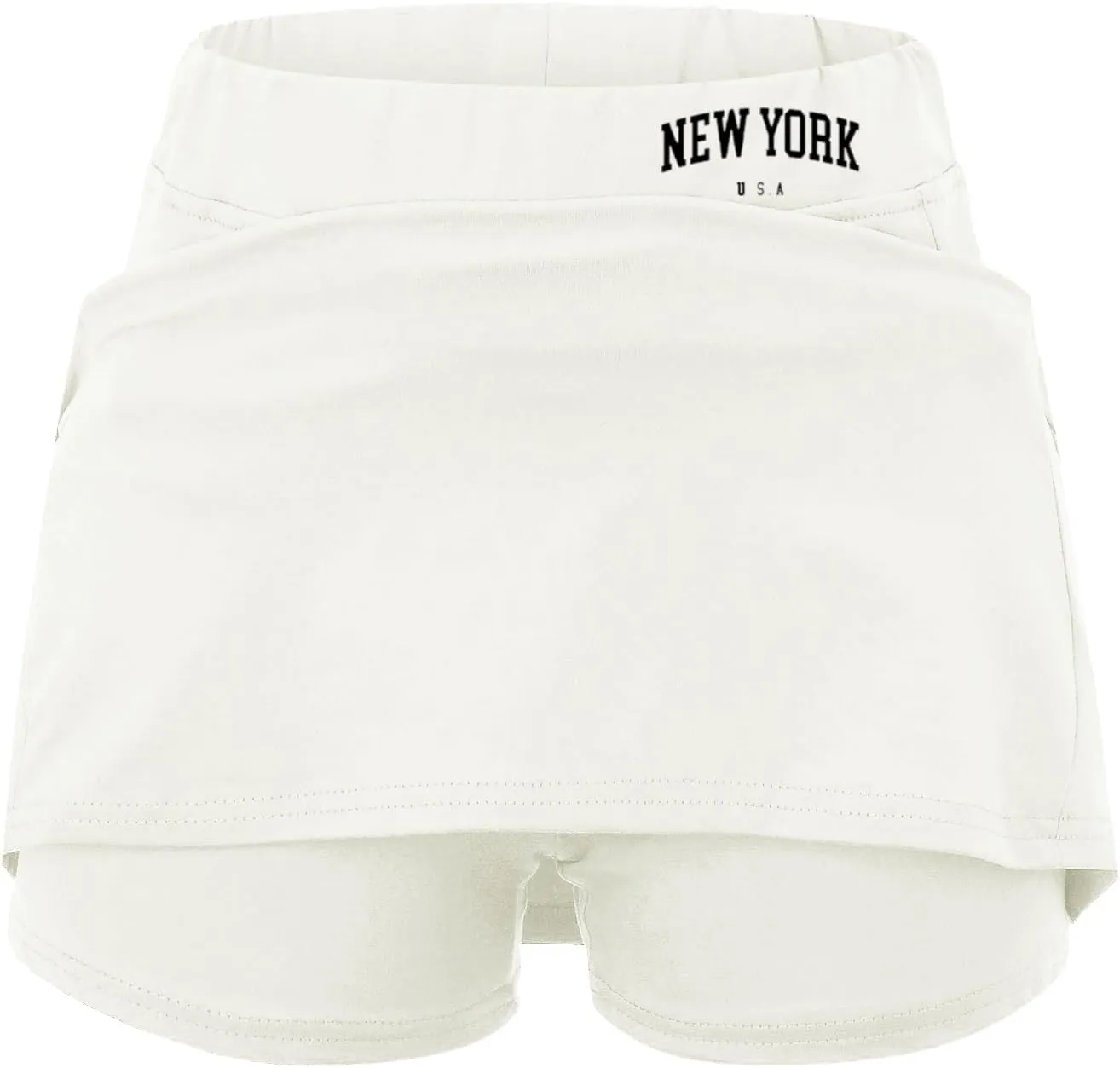 Skorts for Women with Pocket Casual Plus Size Tummy Control Tennis Skirts with Shorts Underneath High Waist Golf Skirt