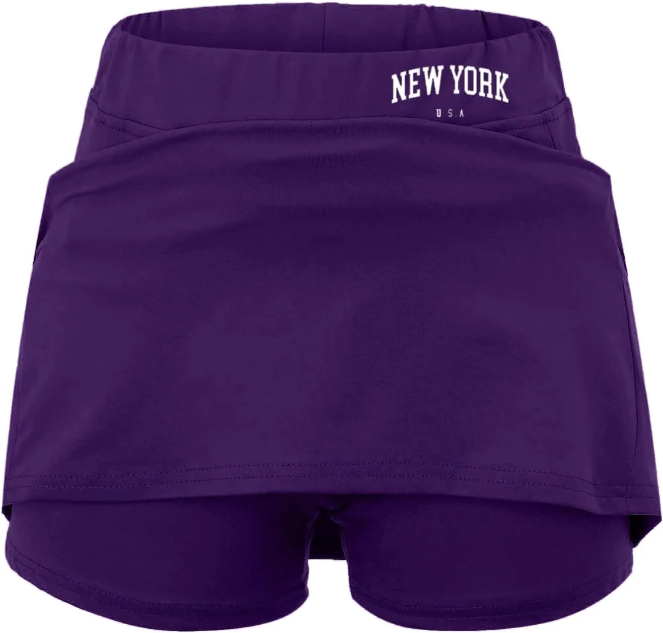 Skorts for Women with Pocket Casual Plus Size Tummy Control Tennis Skirts with Shorts Underneath High Waist Golf Skirt