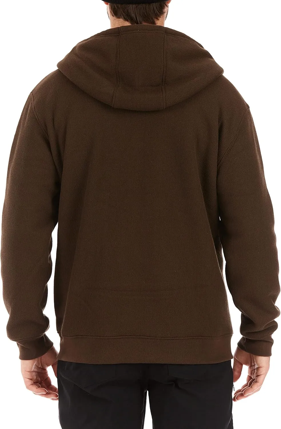 Smith's Workwear Men's Sherpa-Bonded Thermal Knit Hooded Jacket