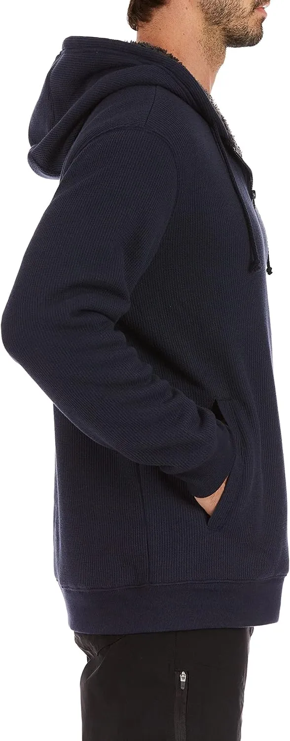 Smith's Workwear Men's Sherpa-Bonded Thermal Knit Hooded Jacket