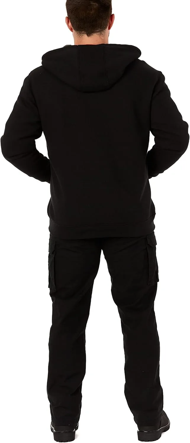 Smith's Workwear Men's Sherpa-Bonded Thermal Knit Hooded Jacket
