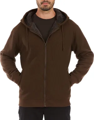 Smith's Workwear Men's Sherpa-Bonded Thermal Knit Hooded Jacket