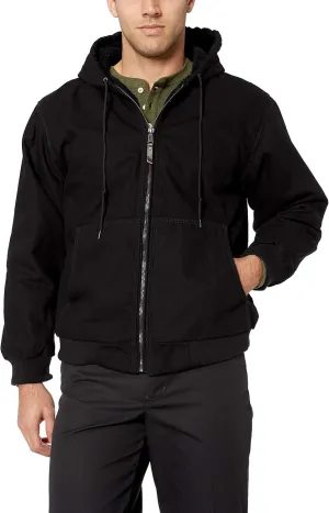 Smith's Workwear Men's Sherpa-Lined Duck Canvas Hooded Jacket