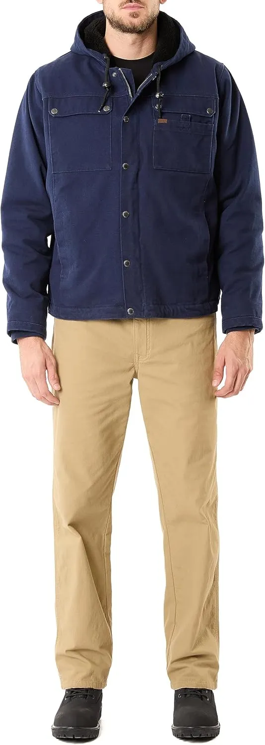 Smith's Workwear Men's Sherpa-Lined Duck Canvas Hooded Work Jacket
