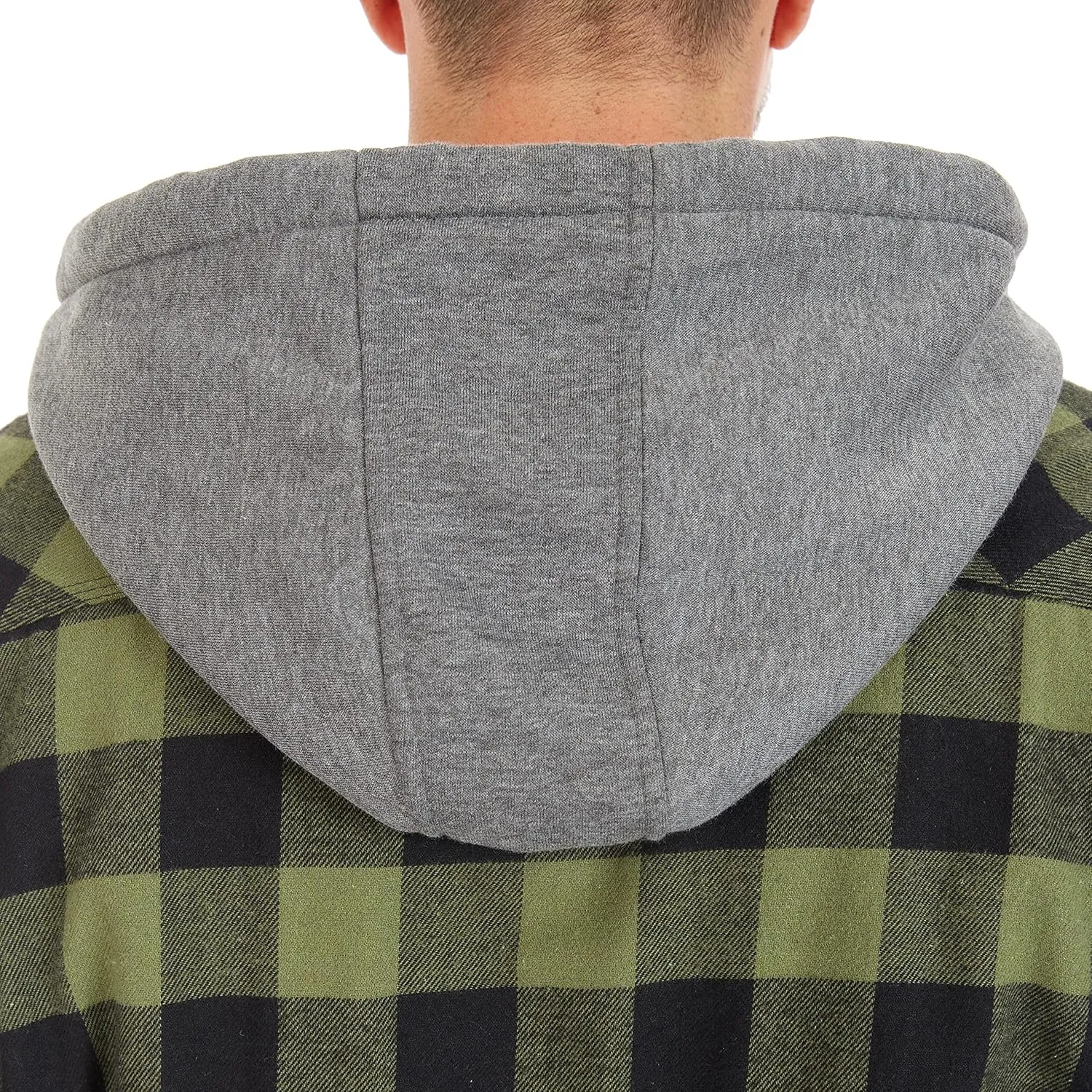 Smith's Workwear Men's Sherpa-Lined Hooded Flannel Shirt Jacket