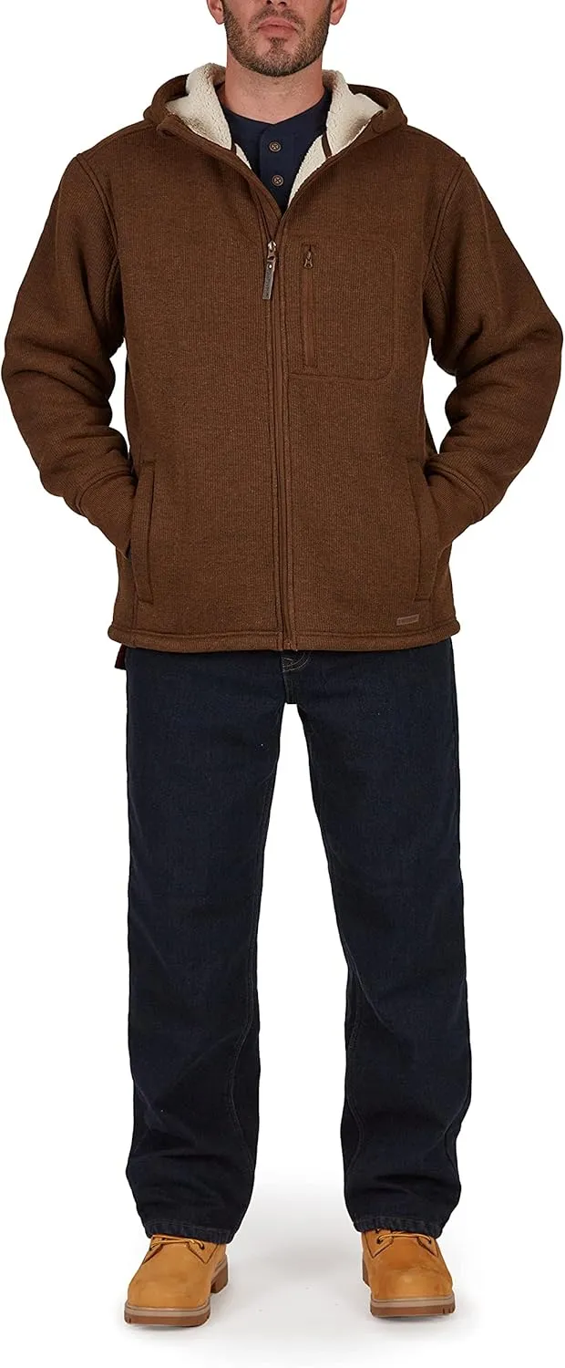 Smith's Workwear Men's Sherpa Lined Hooded Thermal Shirt Jacket