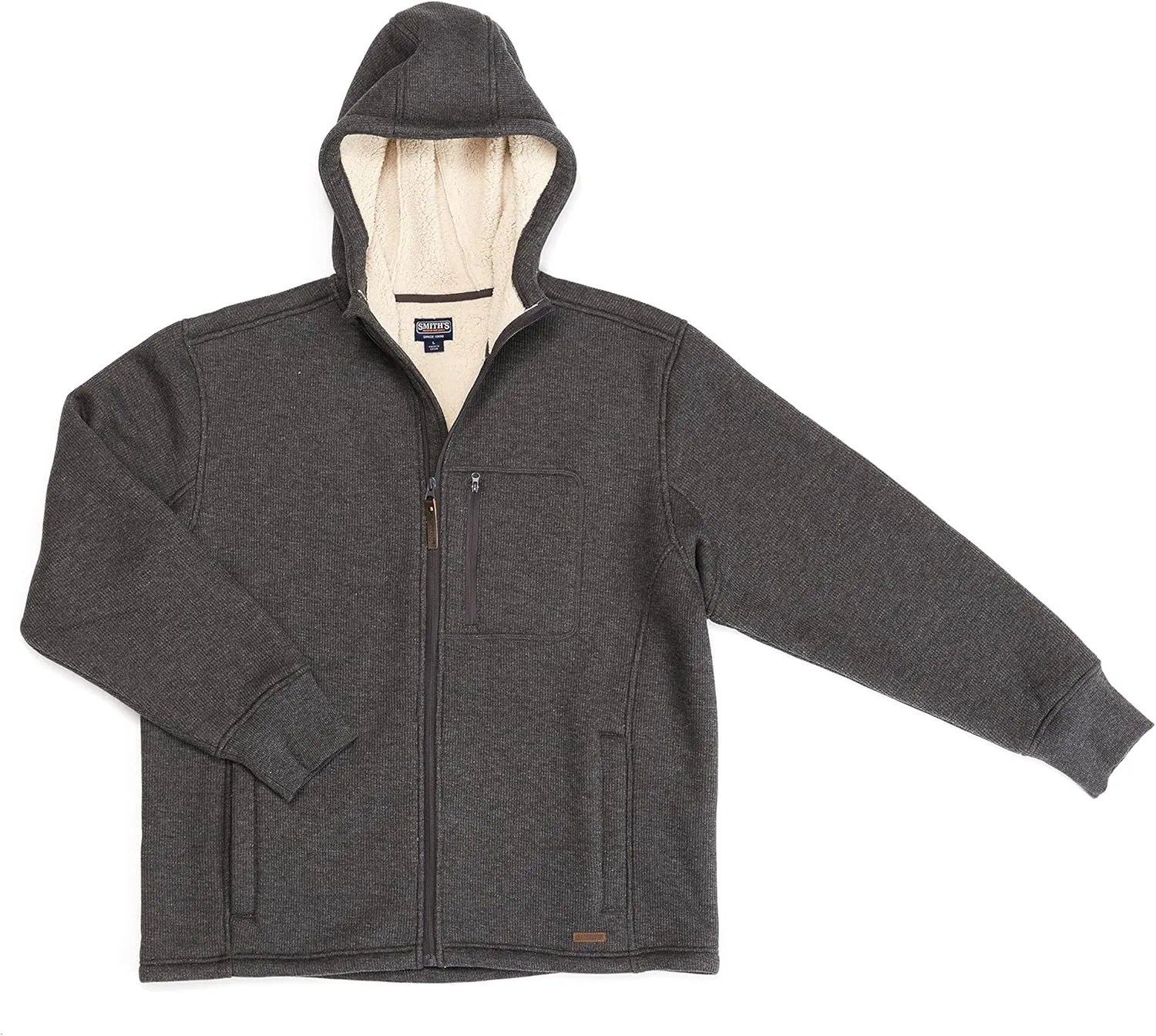 Smith's Workwear Men's Sherpa Lined Hooded Thermal Shirt Jacket