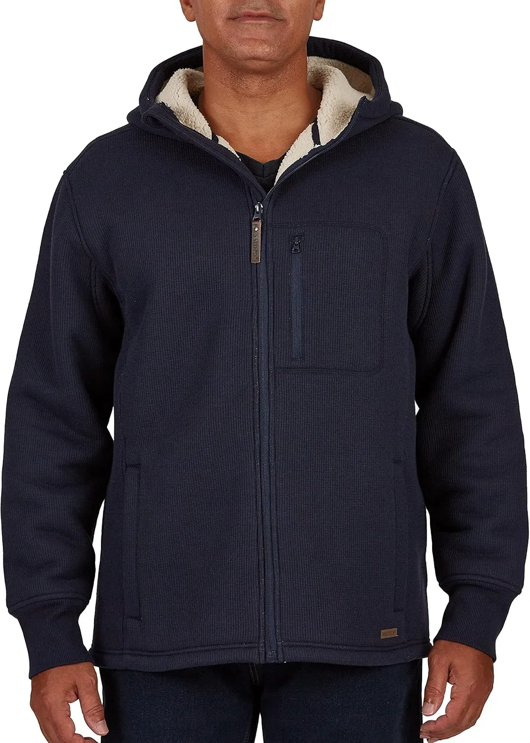 Smith's Workwear Men's Sherpa Lined Hooded Thermal Shirt Jacket