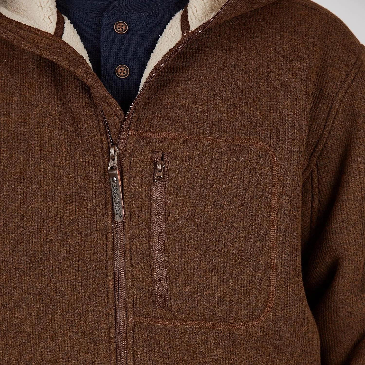 Smith's Workwear Men's Sherpa Lined Hooded Thermal Shirt Jacket
