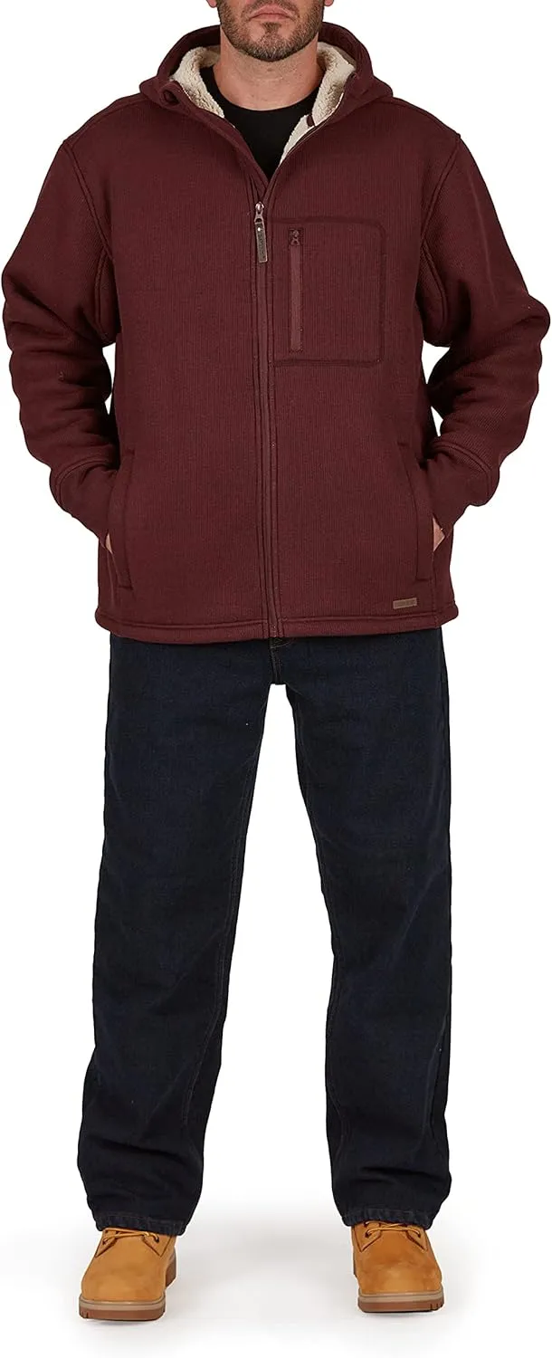 Smith's Workwear Men's Sherpa Lined Hooded Thermal Shirt Jacket