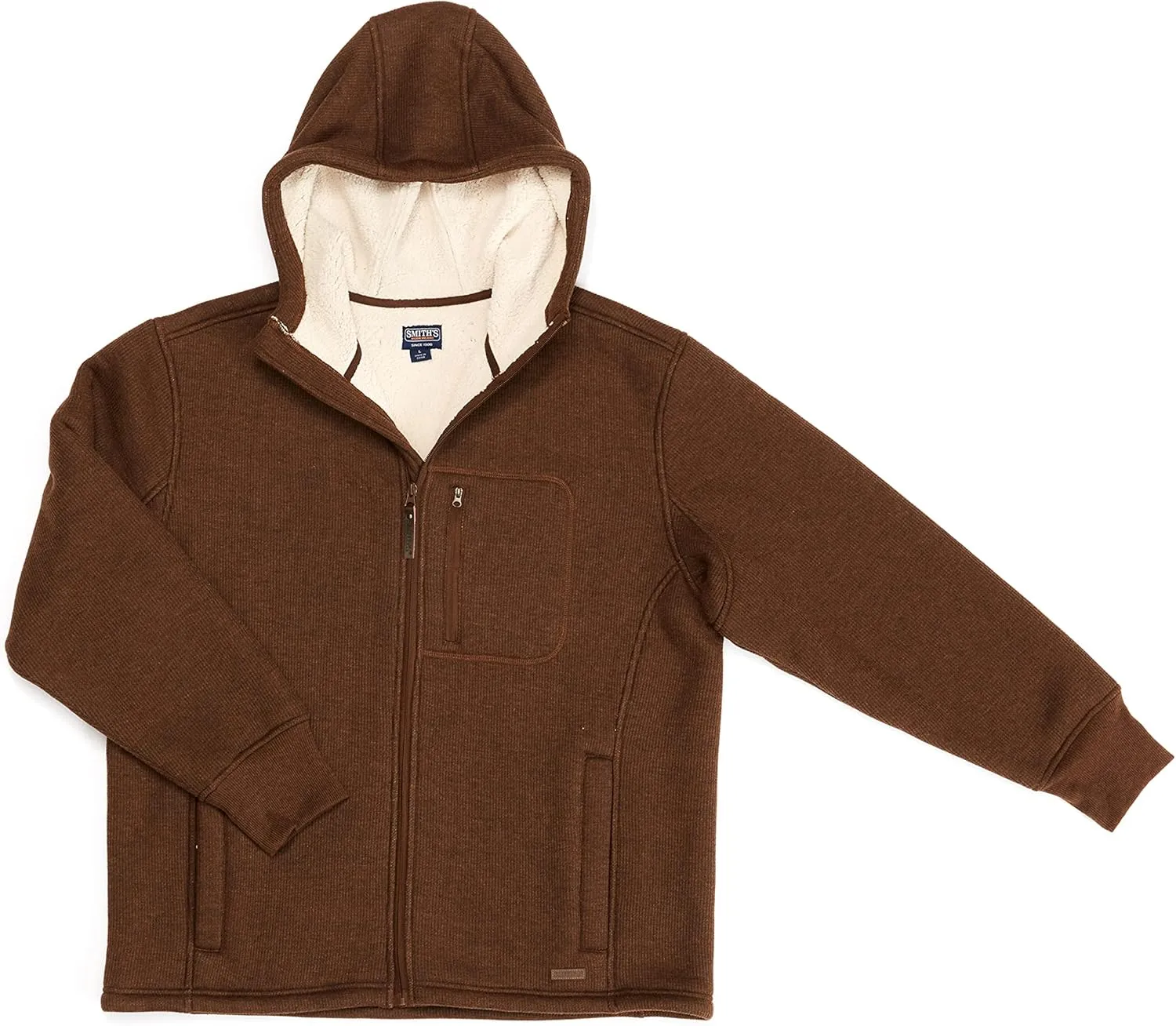Smith's Workwear Men's Sherpa Lined Hooded Thermal Shirt Jacket