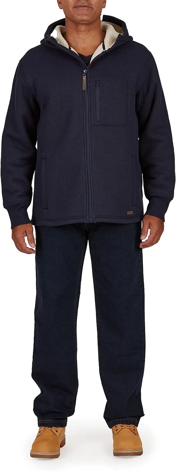 Smith's Workwear Men's Sherpa Lined Hooded Thermal Shirt Jacket