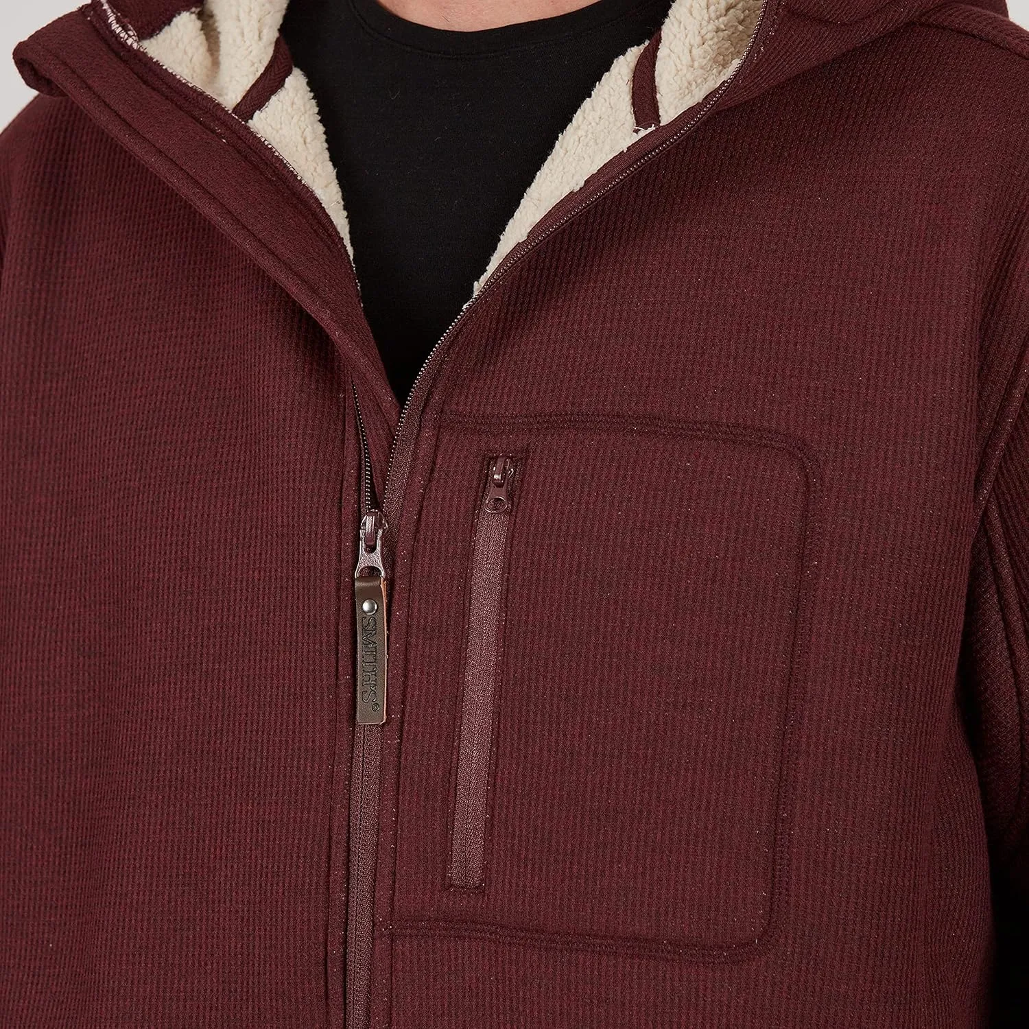 Smith's Workwear Men's Sherpa Lined Hooded Thermal Shirt Jacket