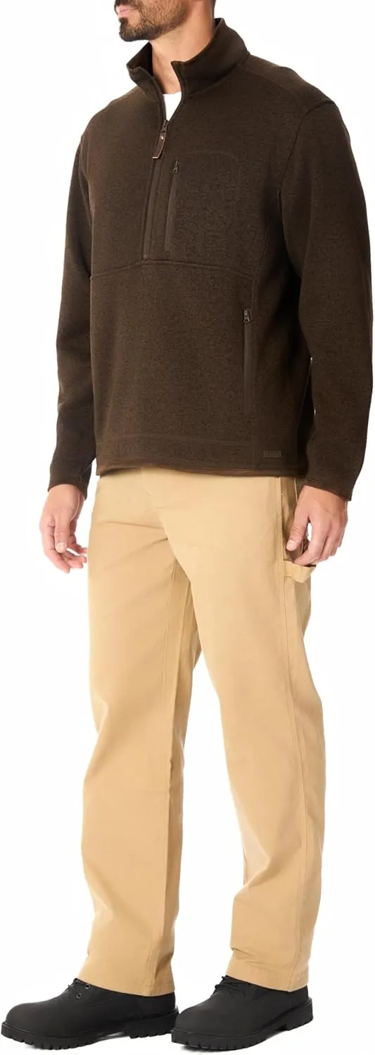 Smith's Workwear Men's Sweater Fleece Quarter Zip Pullover