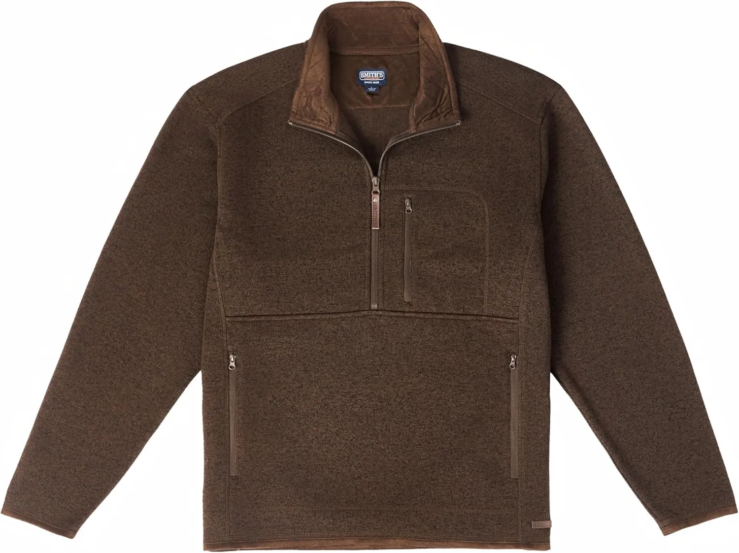 Smith's Workwear Men's Sweater Fleece Quarter Zip Pullover