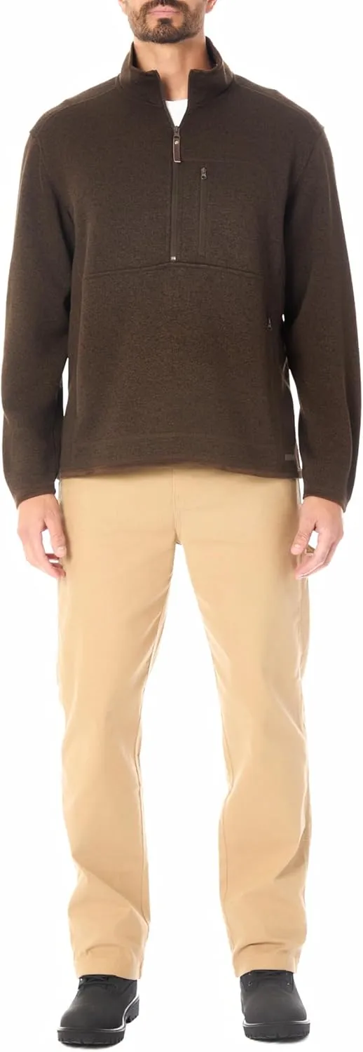 Smith's Workwear Men's Sweater Fleece Quarter Zip Pullover