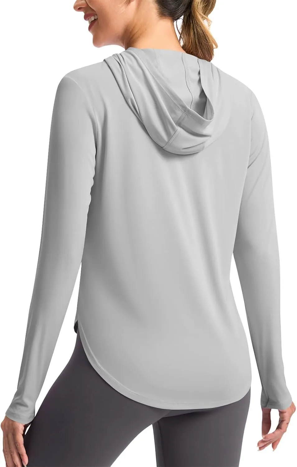 Sun Protection Hoodie For Women UPF 50  Fishing Hiking Shirt Lightweight Cool Rash Guard Casual Long Sleeve Spf Shirt