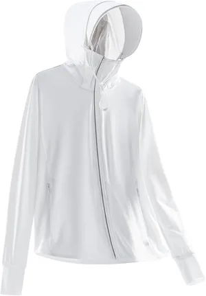 Sun Protection Hoodie Jacket for Women Long Sleeve Lightweight Full Zip Outdoor Riding Clothing Cooling Summer Shirt