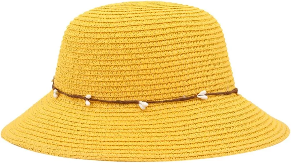 Surkat Girls Flower Straw Hat Large Brim Beachwear Sunhat Floral Tea Party Cap