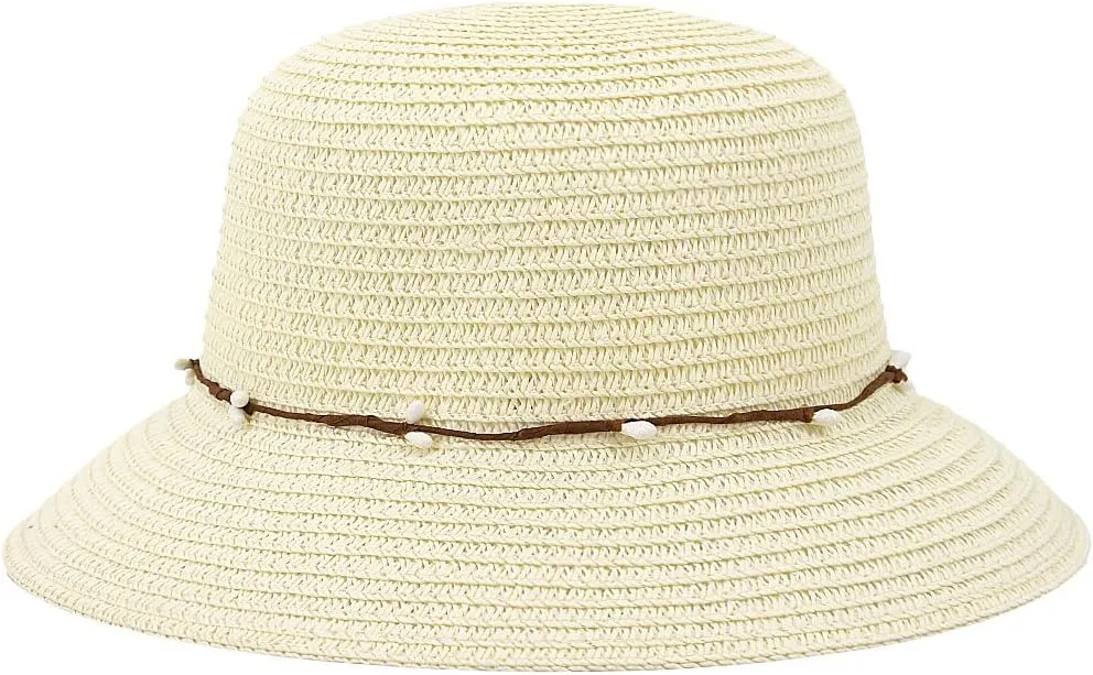 Surkat Girls Flower Straw Hat Large Brim Beachwear Sunhat Floral Tea Party Cap