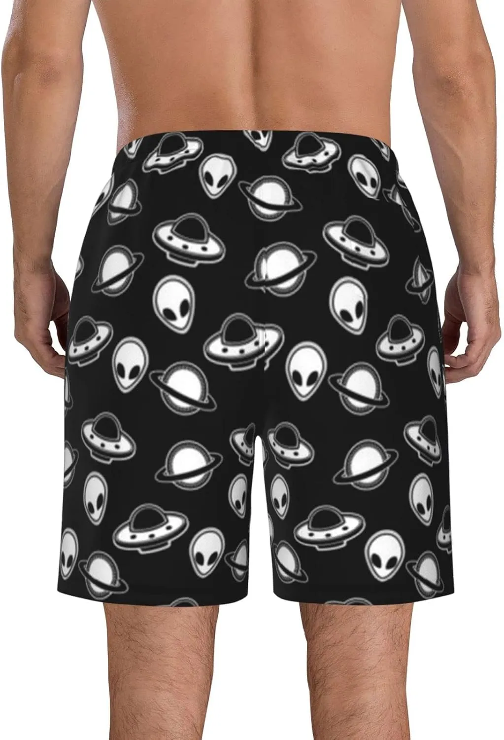 SWEET TANG Men's Soft Short Pants Breathable Beachwear Loose Shorts with Pockets