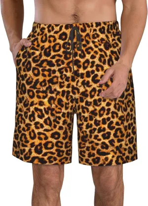 SWEET TANG Men's Soft Short Pants Breathable Beachwear Loose Shorts with Pockets