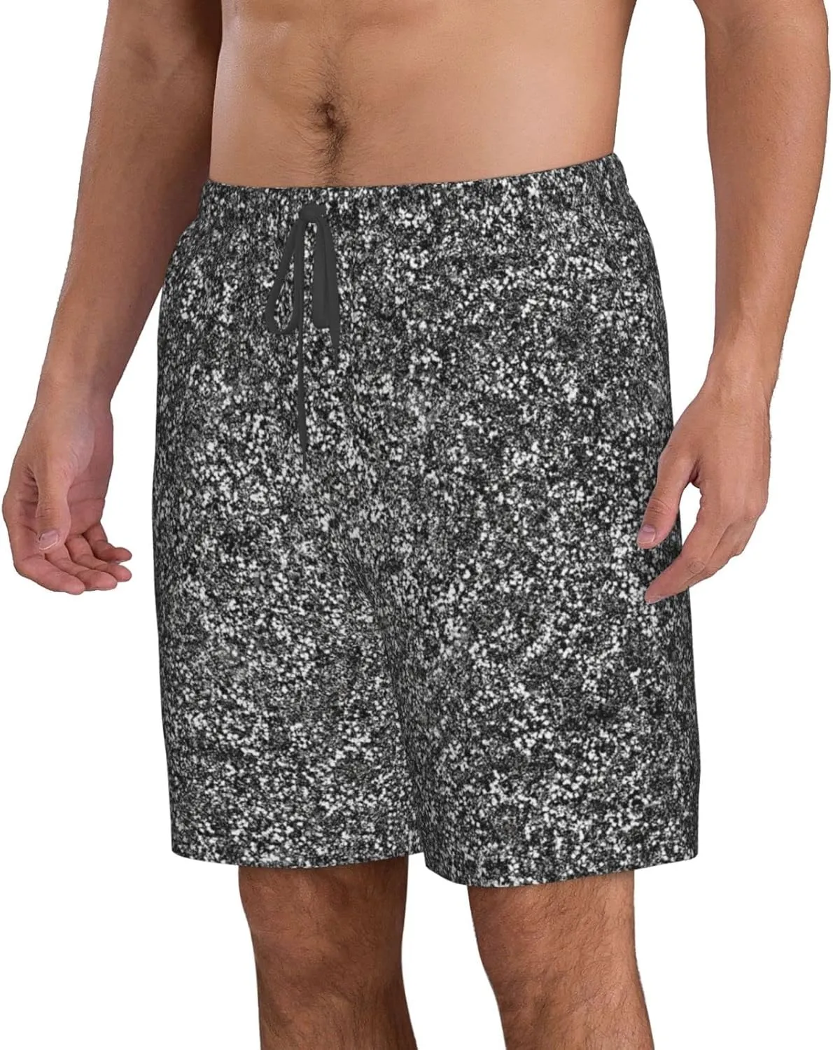 SWEET TANG Men's Soft Short Pants Breathable Beachwear Loose Shorts with Pockets