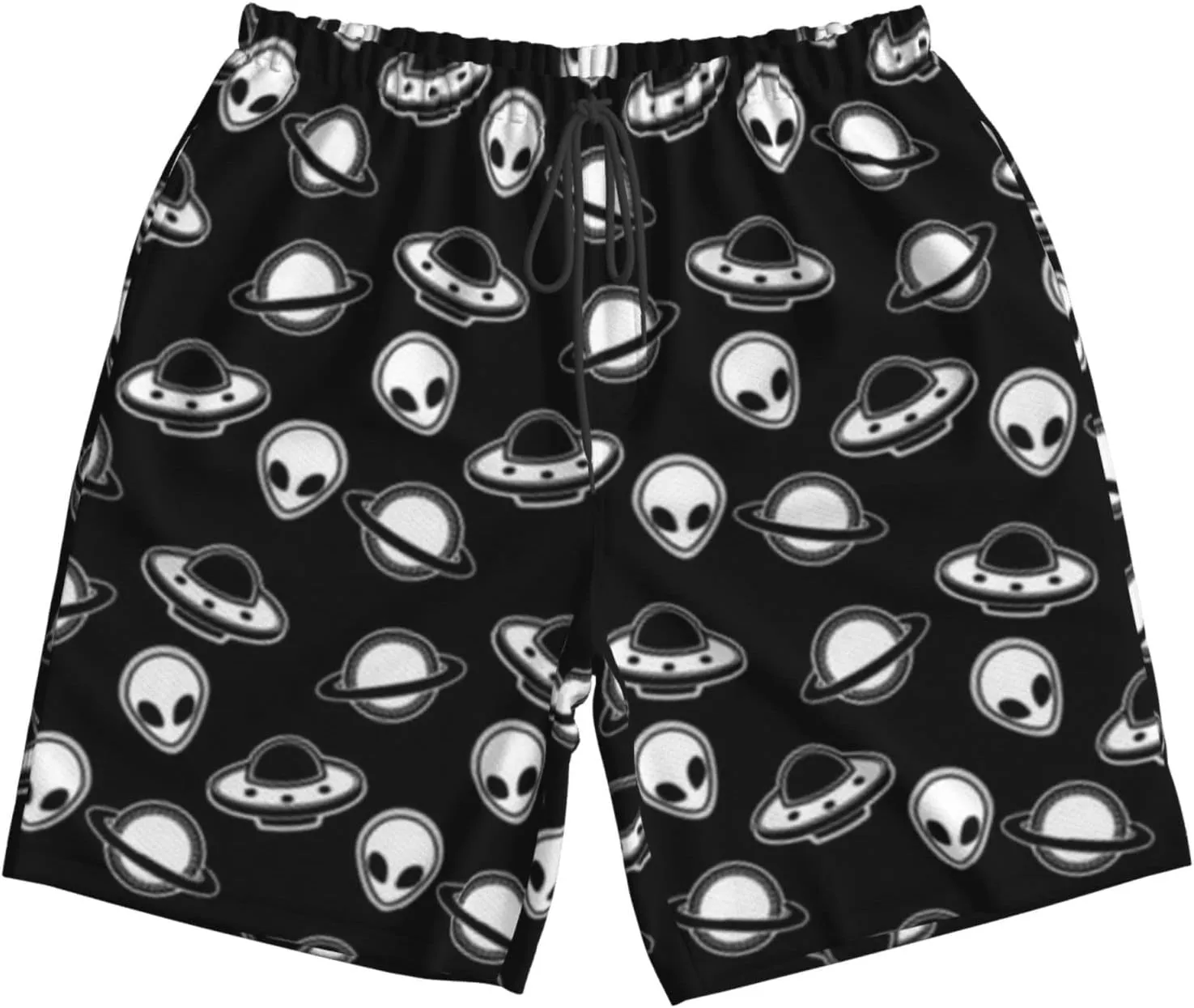 SWEET TANG Men's Soft Short Pants Breathable Beachwear Loose Shorts with Pockets