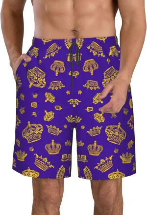 SWEET TANG Men's Soft Short Pants Breathable Beachwear Loose Shorts with Pockets