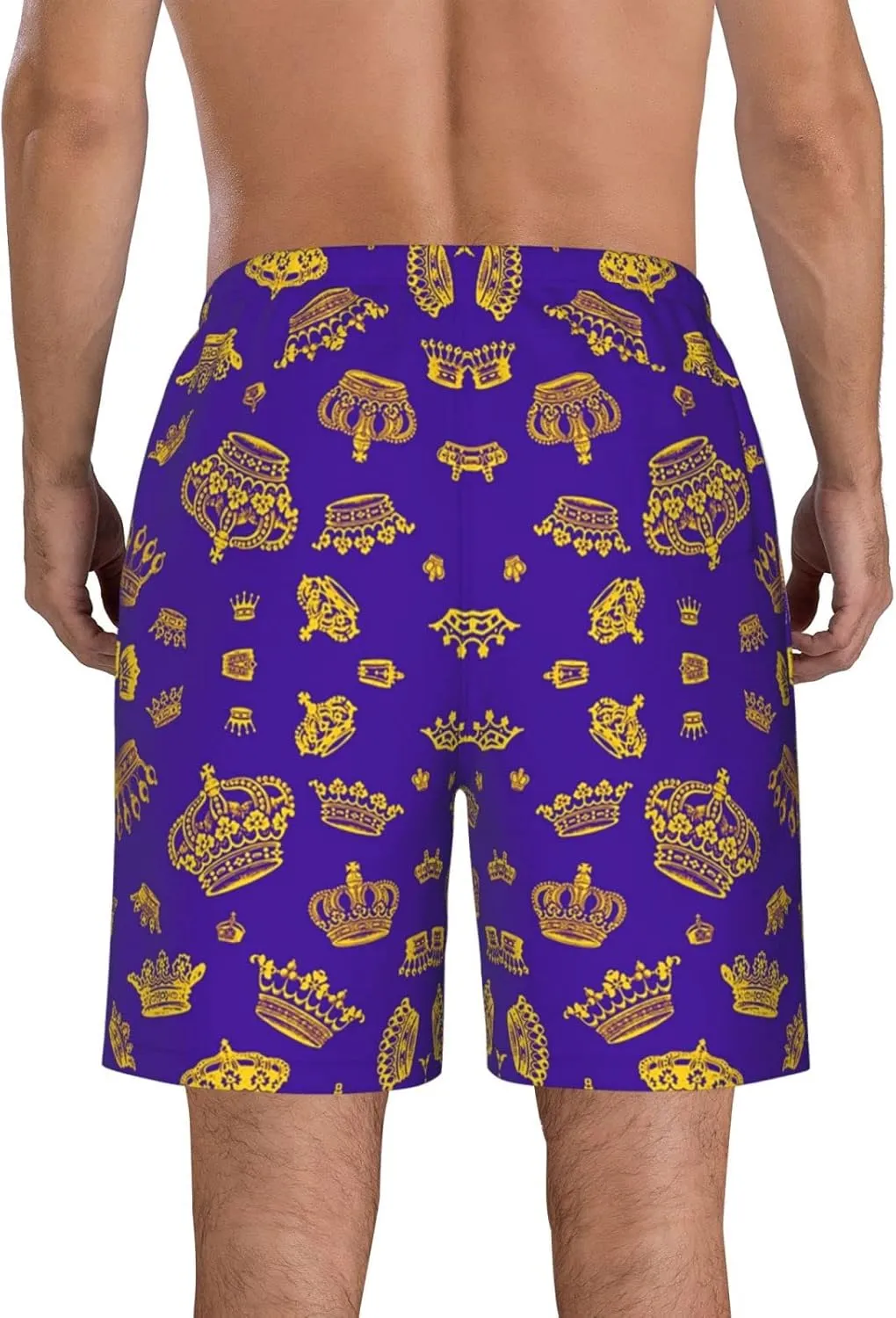 SWEET TANG Men's Soft Short Pants Breathable Beachwear Loose Shorts with Pockets