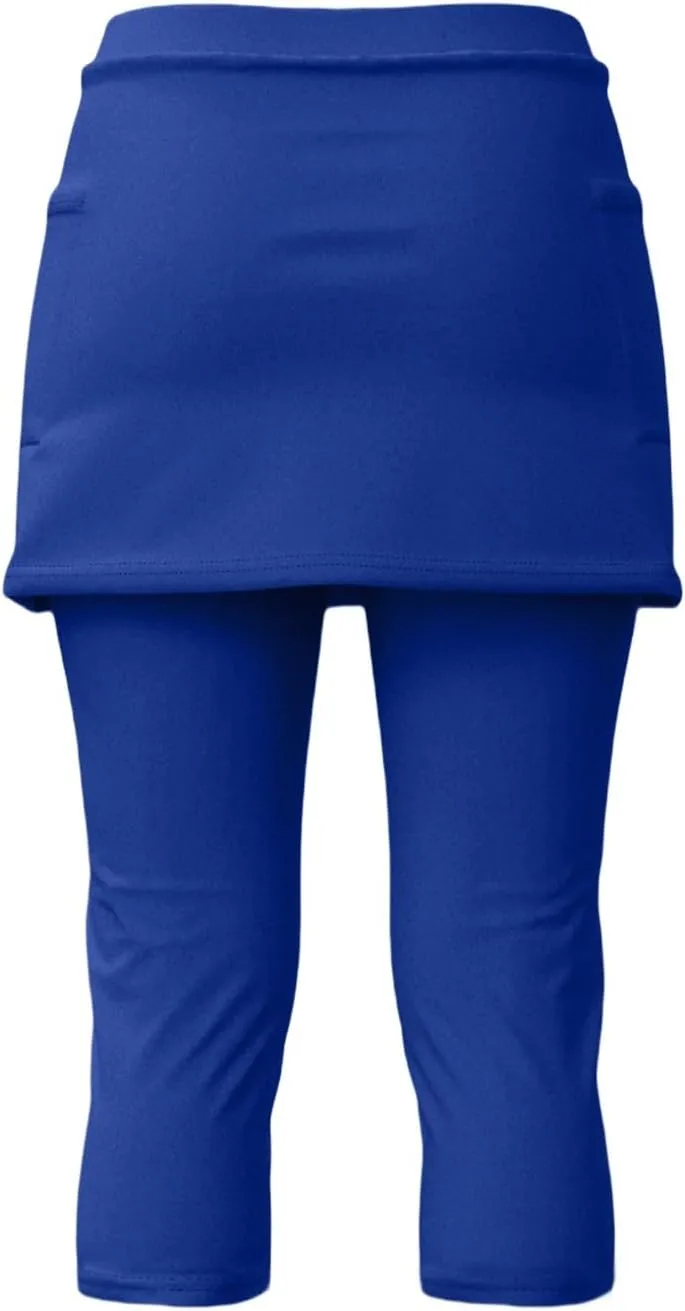 Tennis Skirt with Leggings for Women Solid Skirt Match Booty Lifting Capri Leggings 2025 Workout Gym Yoga Clothes