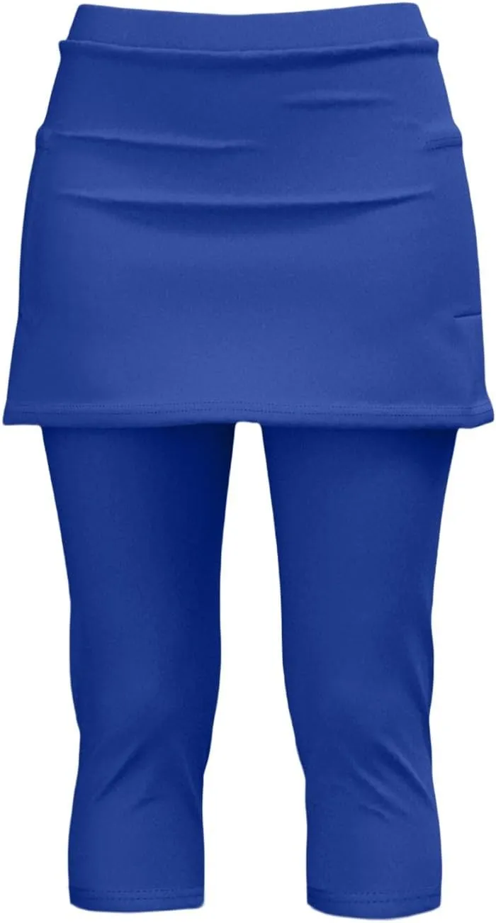 Tennis Skirt with Leggings for Women Solid Skirt Match Booty Lifting Capri Leggings 2025 Workout Gym Yoga Clothes