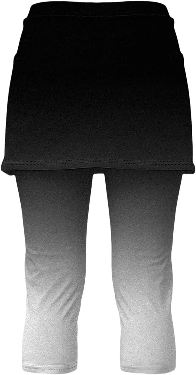Tennis Skirt with Leggings for Women Solid Skirt Match Booty Lifting Capri Leggings 2025 Workout Gym Yoga Clothes