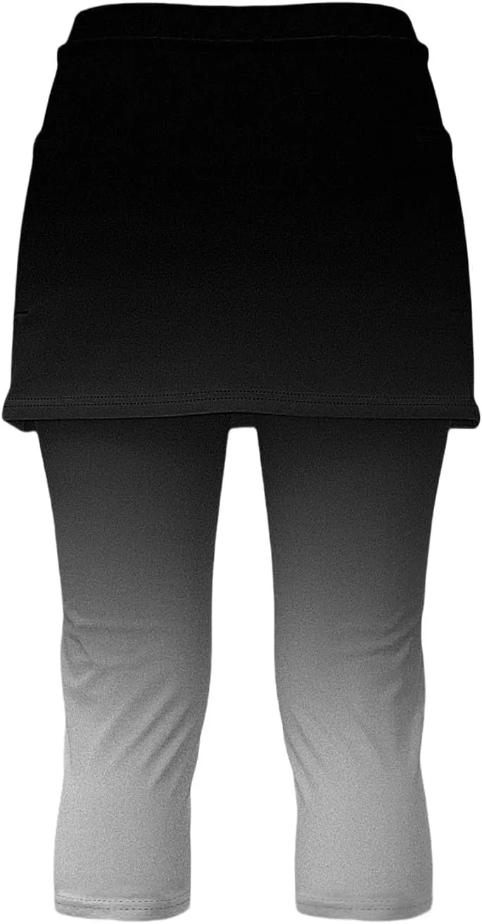 Tennis Skirt with Leggings for Women Solid Skirt Match Booty Lifting Capri Leggings 2025 Workout Gym Yoga Clothes