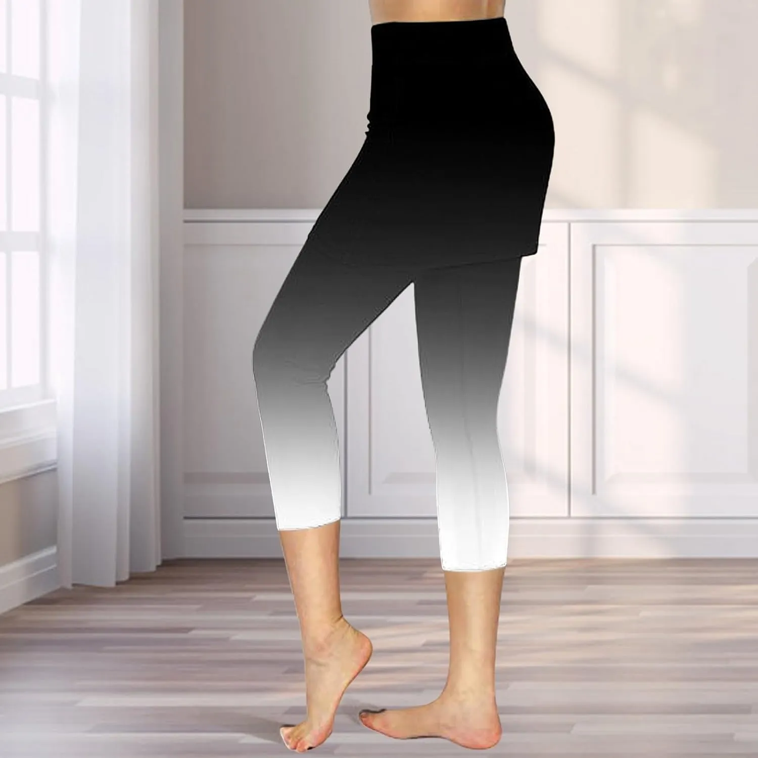 Tennis Skirt with Leggings for Women Solid Skirt Match Booty Lifting Capri Leggings 2025 Workout Gym Yoga Clothes
